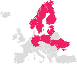 Berta And Agency partneriu tinklas partner network map Europa Europe